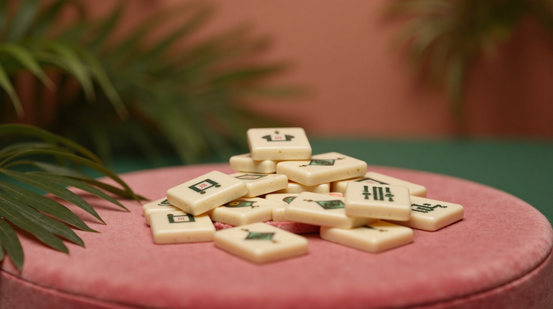 Mahjong tiles background