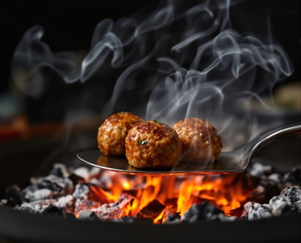 Izgaraya yerleşen köfte