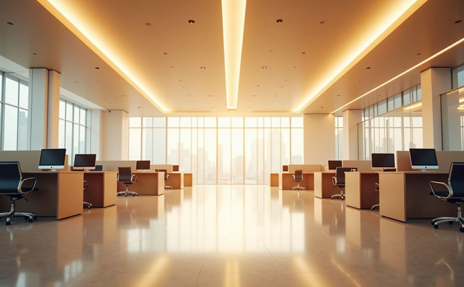 Grande ufficio pulito e professionale