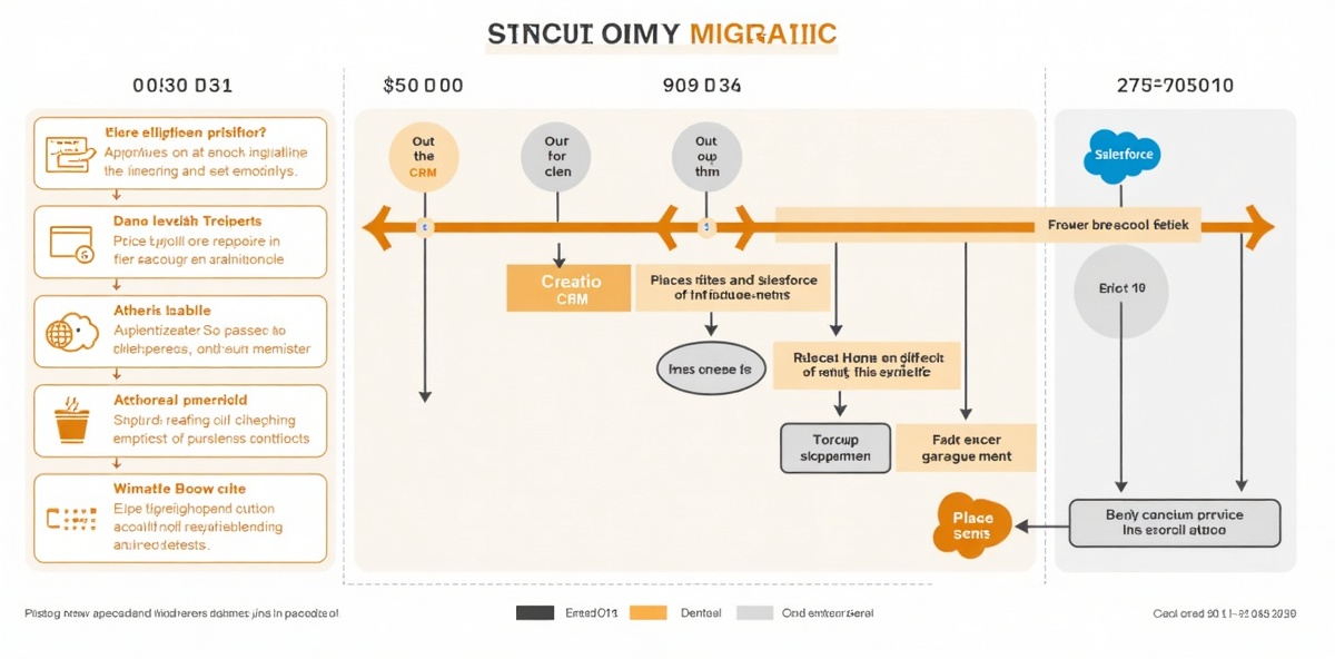 Salesforce to Creatio migration checklist with phased project structure