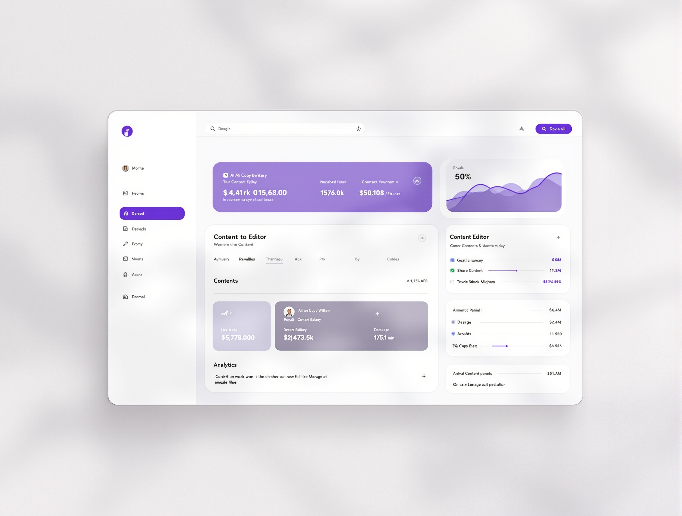 PromptDynamicsAI dashboard interface showing AI copywriting tools and content analytics