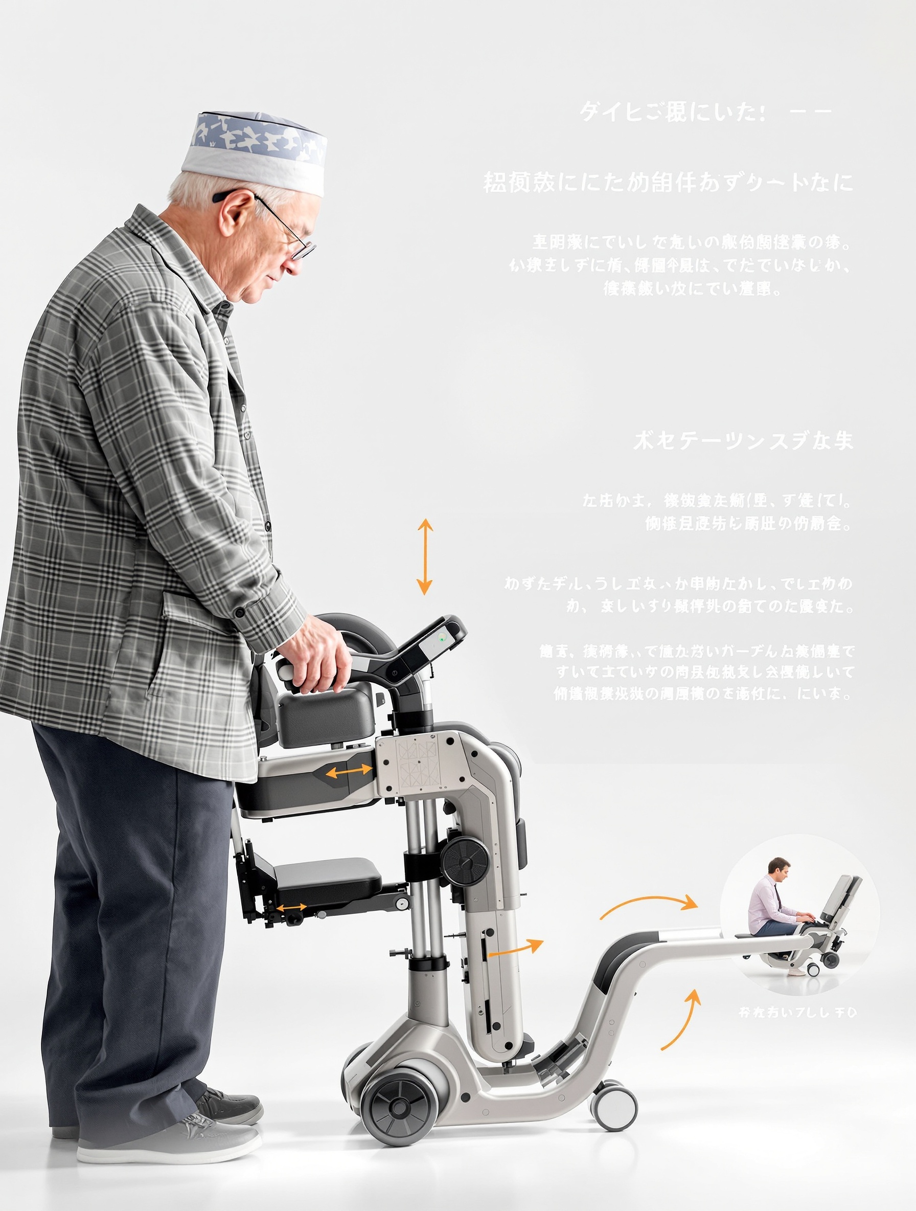 座れる杖の使い方