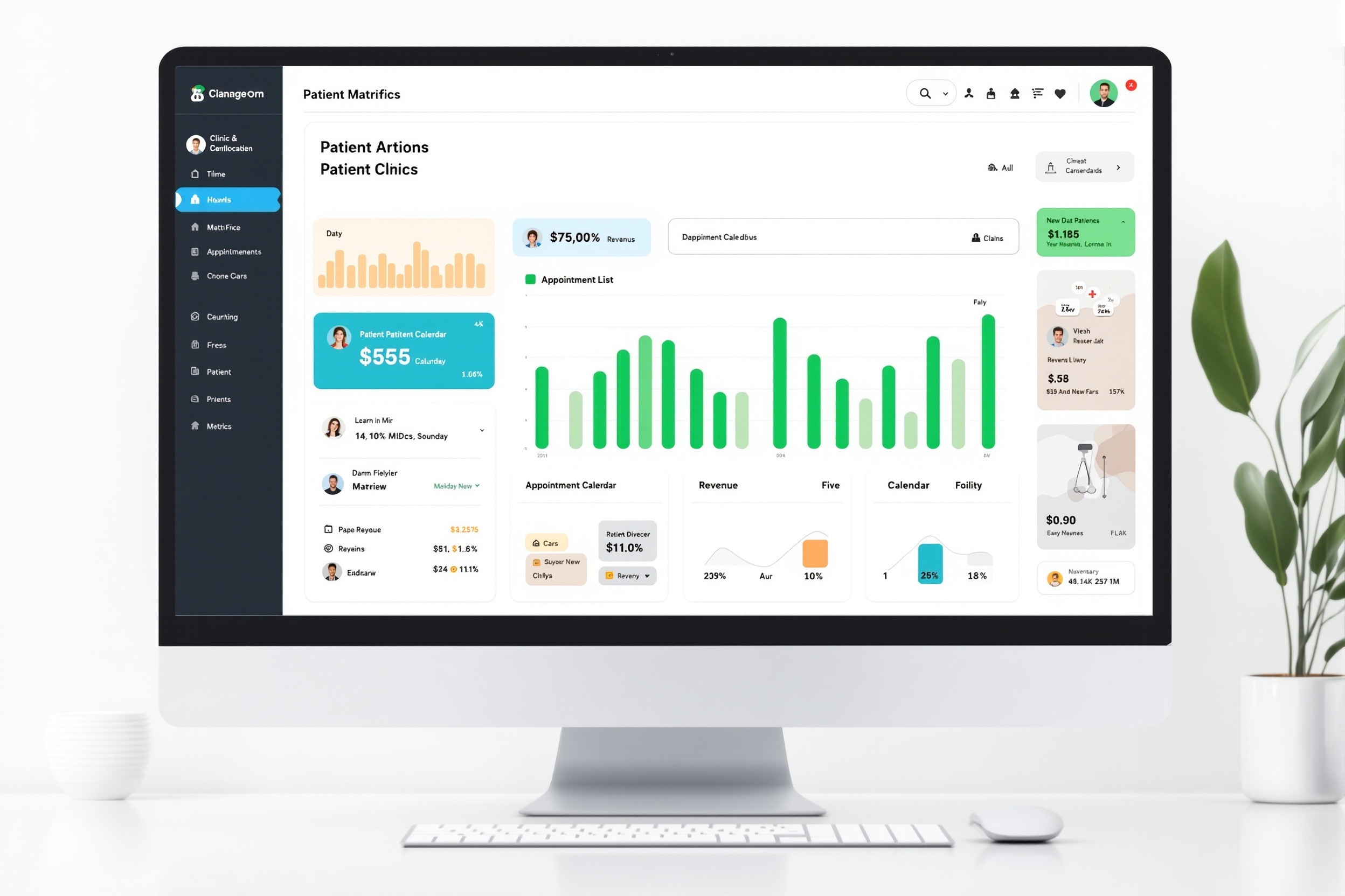 Panel de gestión ClinicNova para dueños de clínicas