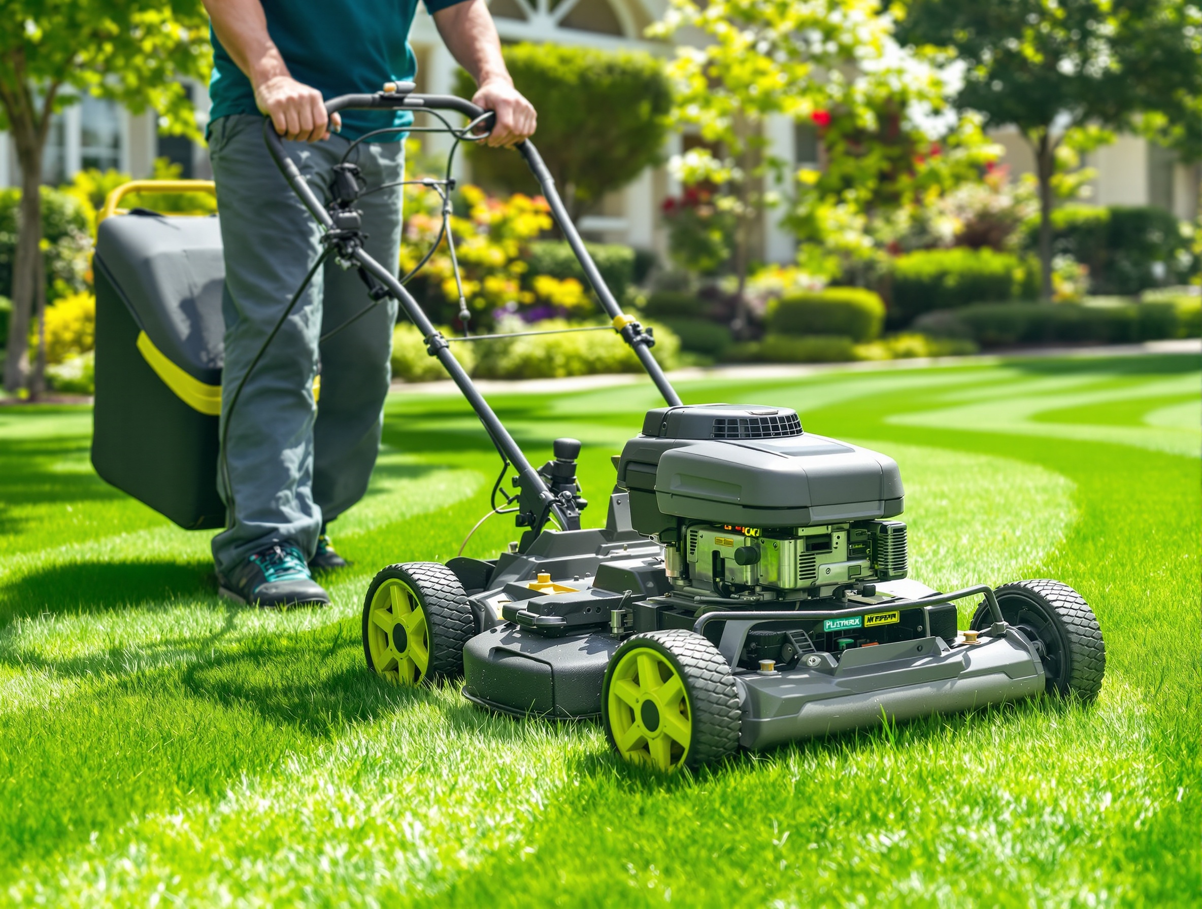 Professional lawn mowing service