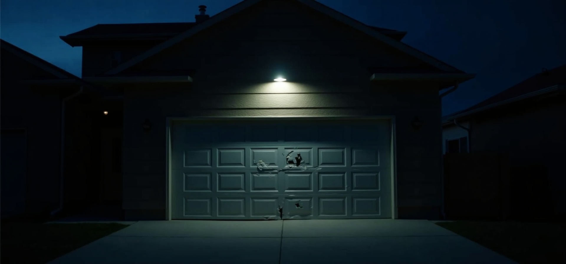 Emergency garage door repair at night