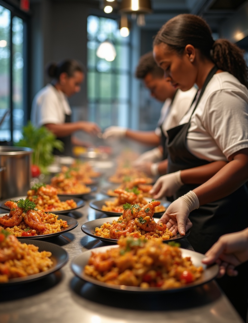 SAPS Creole Cuisine catering team — professional Houston corporate catering specialists