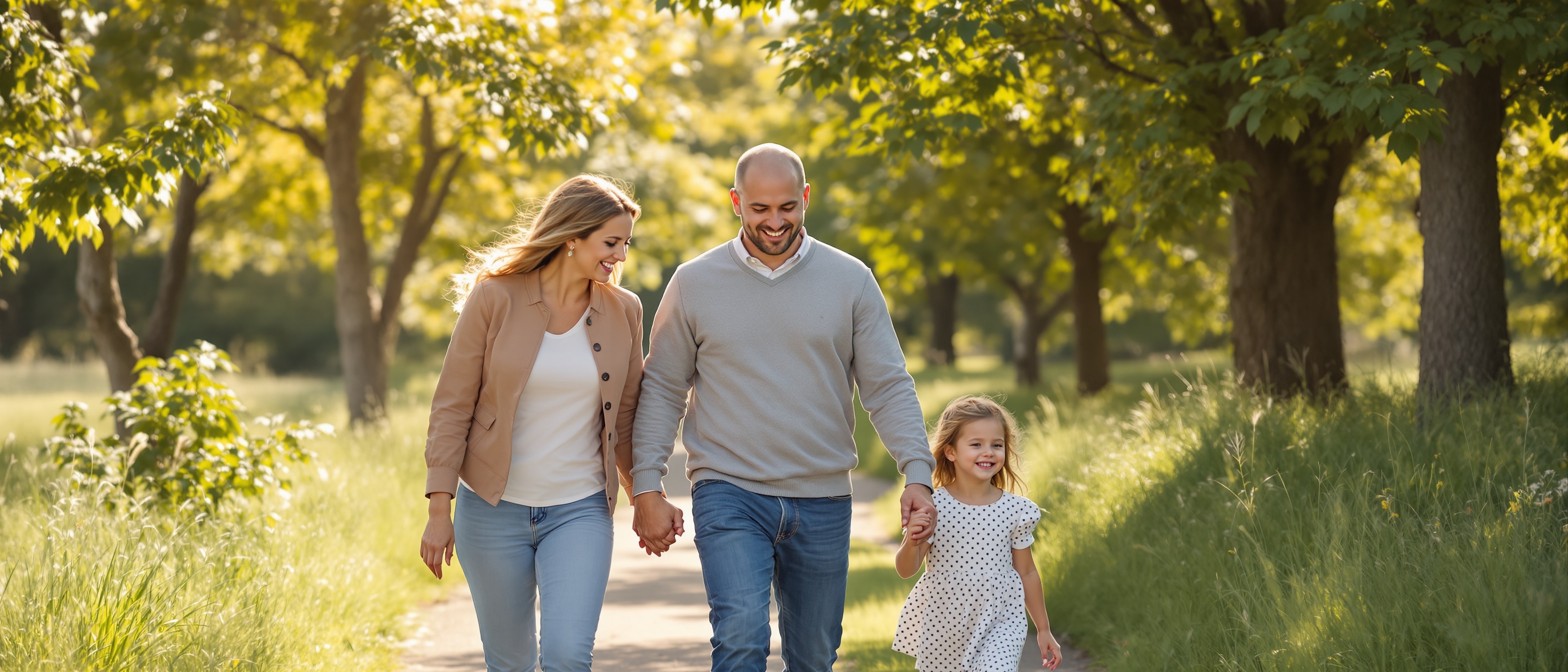 Family walking together