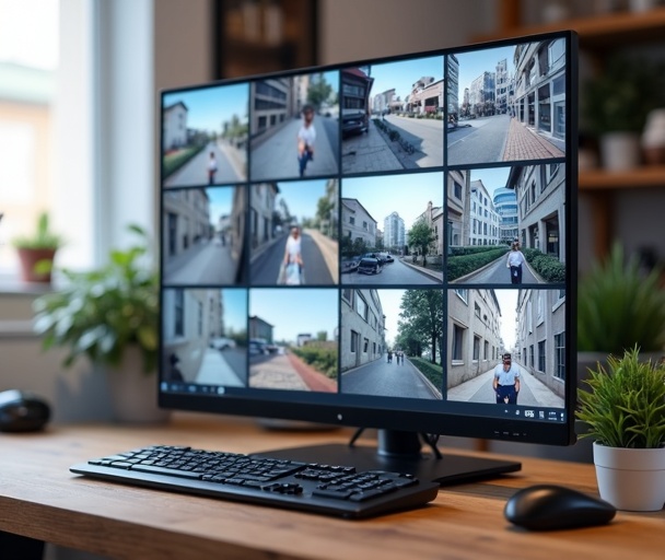 Security camera system display