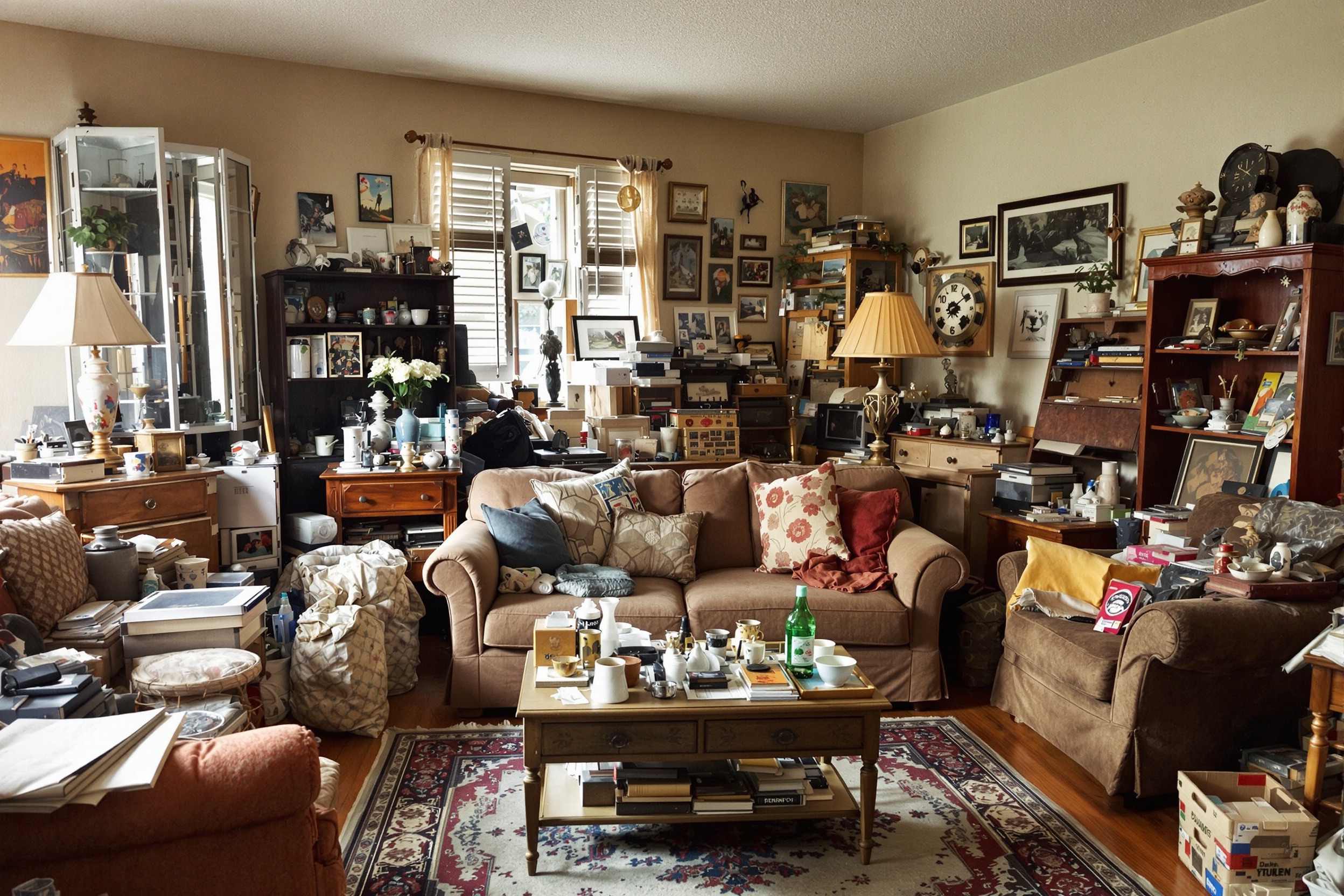 Before transformation: Cluttered, no focal point, flat lighting