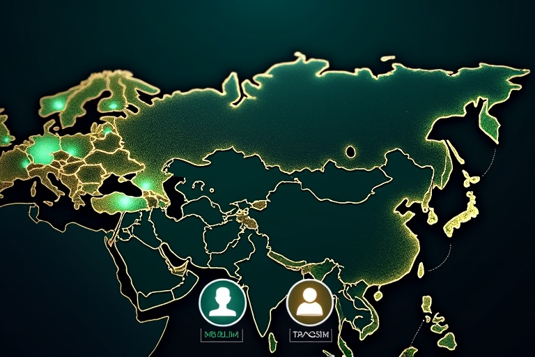 Инфографика СНГ со светящимися городами