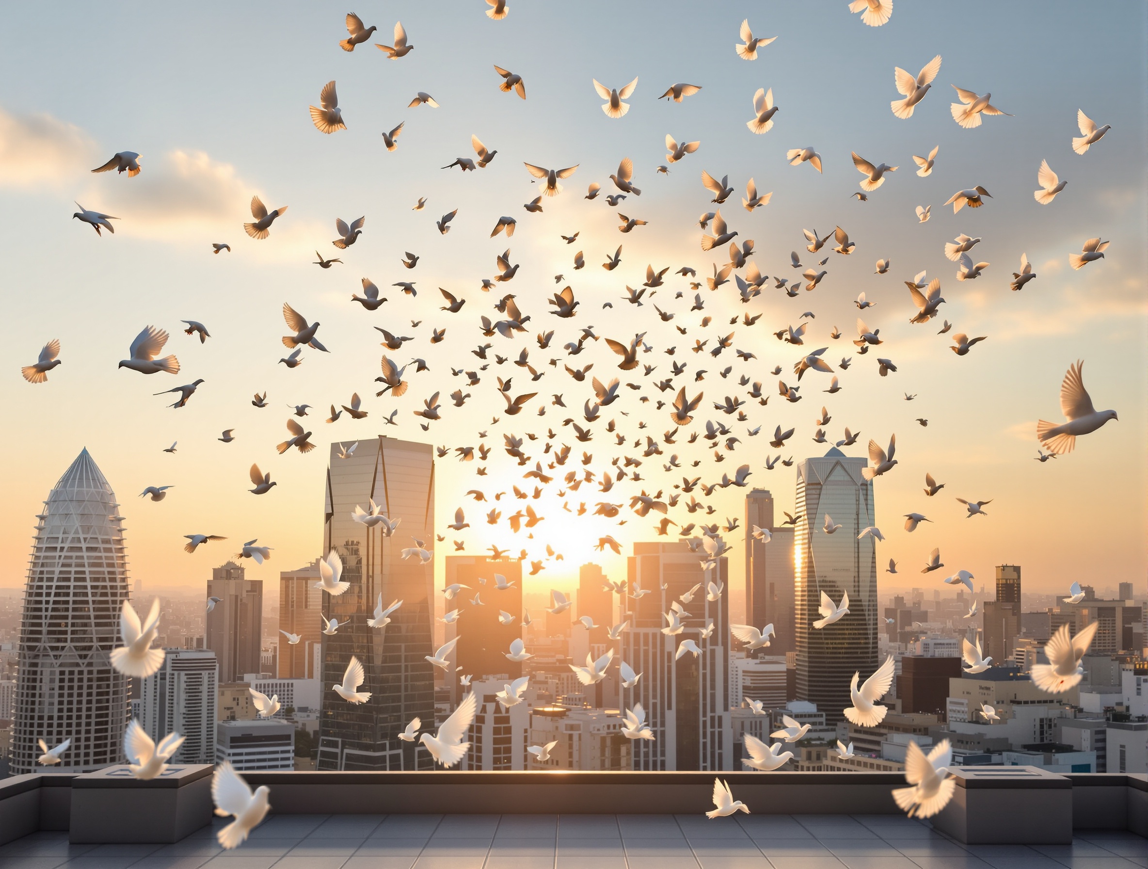 הפרחת יונים בכנס היי-טק - הפרחת יונים באירוע אירועי חברה בתל אביב