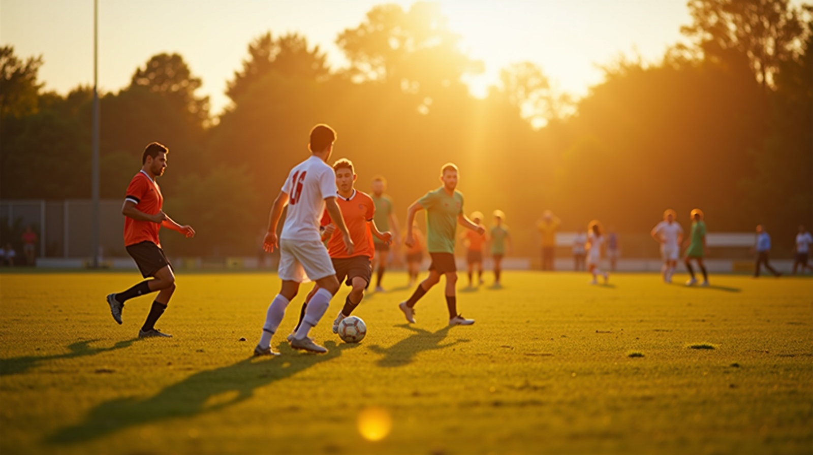 Adult soccer league match