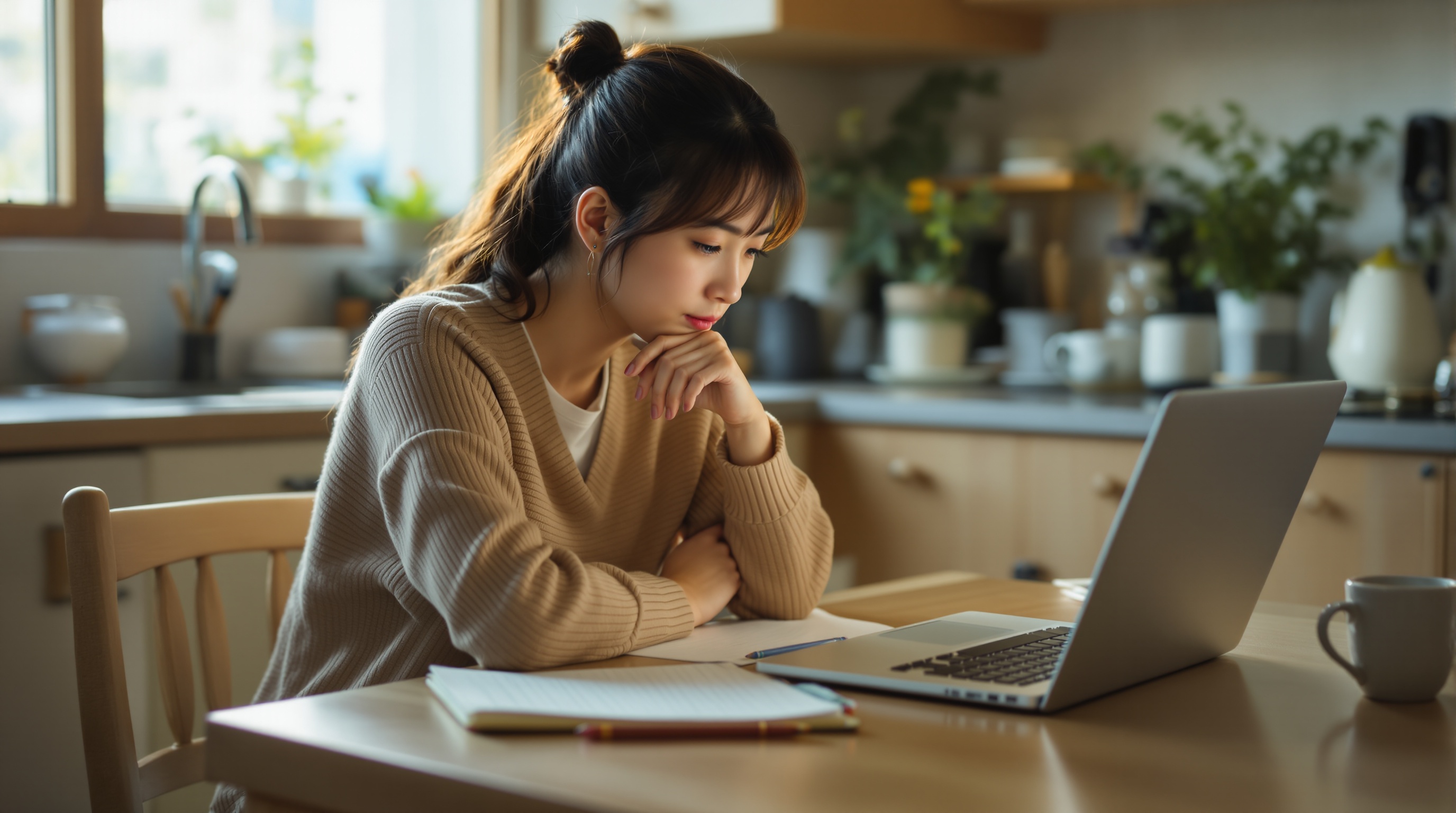 子供のオンライン英語レッスン継続を検討する日本人ママ