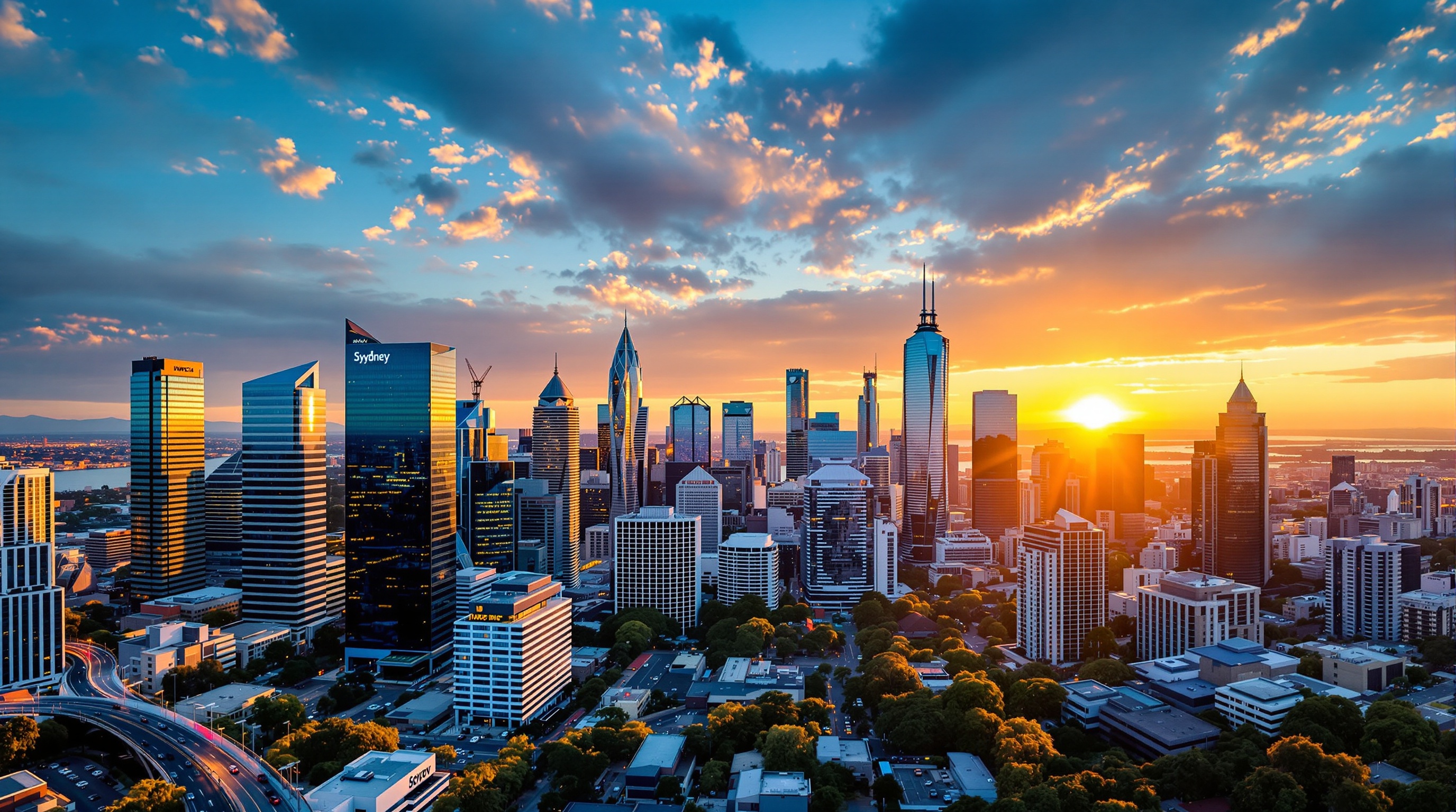 Australian city skyline