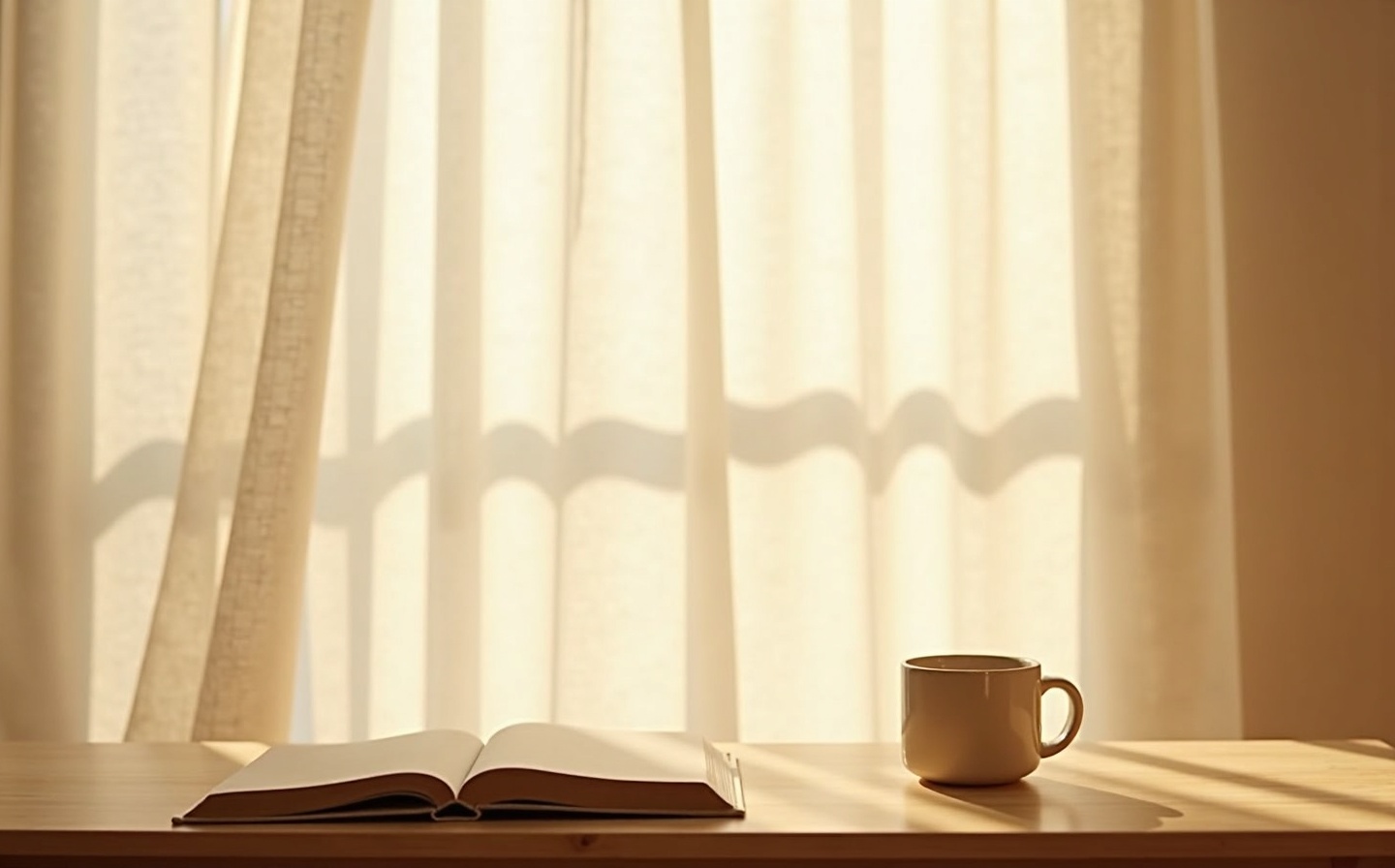 Serene minimalist study space