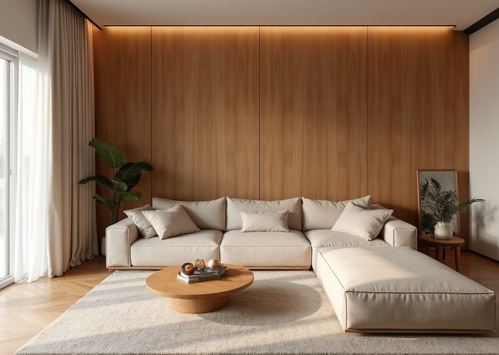 Wohnzimmer Holzverkleidung - LESNIKHAUS Zimmerei Heilbronn