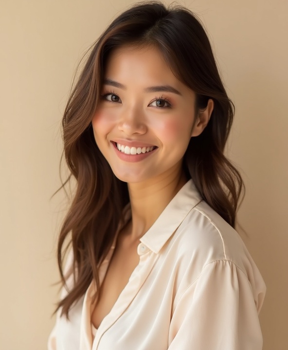 Natural confident professional headshot example