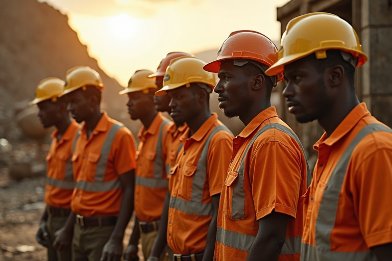 CNLITE Africa team at mine site