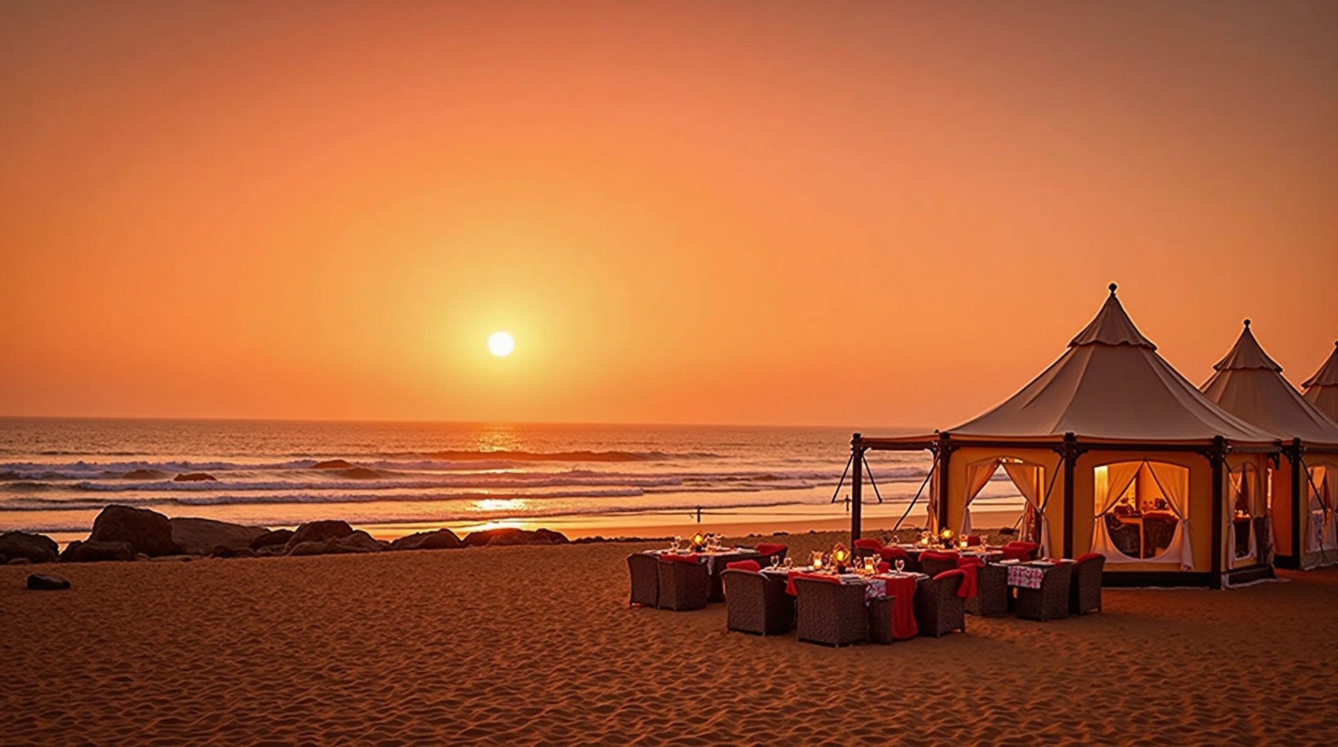 Repas berbère sur une plage sauvage