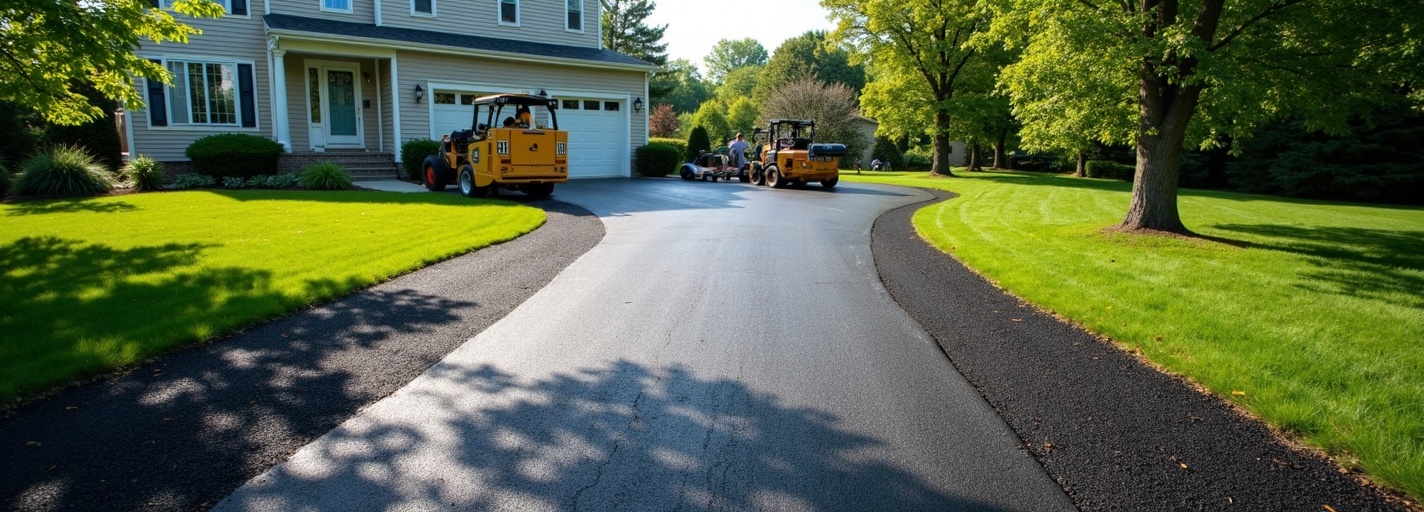 Driveway widening project in Massachusetts