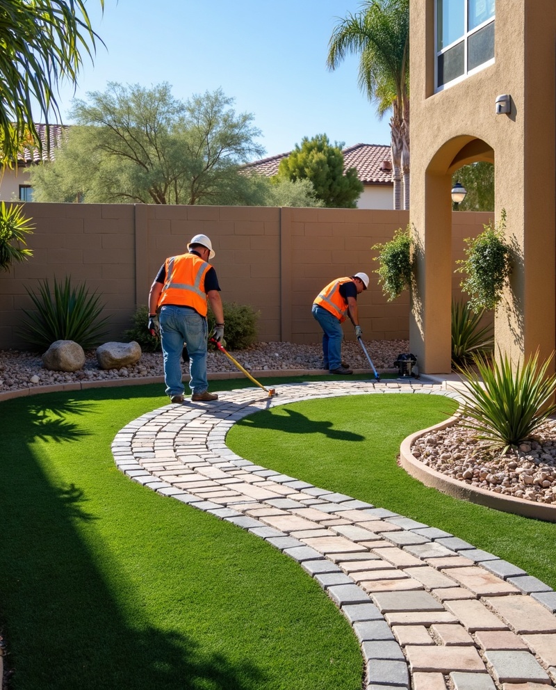 RW Construction Turf and Pavers Installation RW Construction Las Vegas team - professional turf and pavers installation