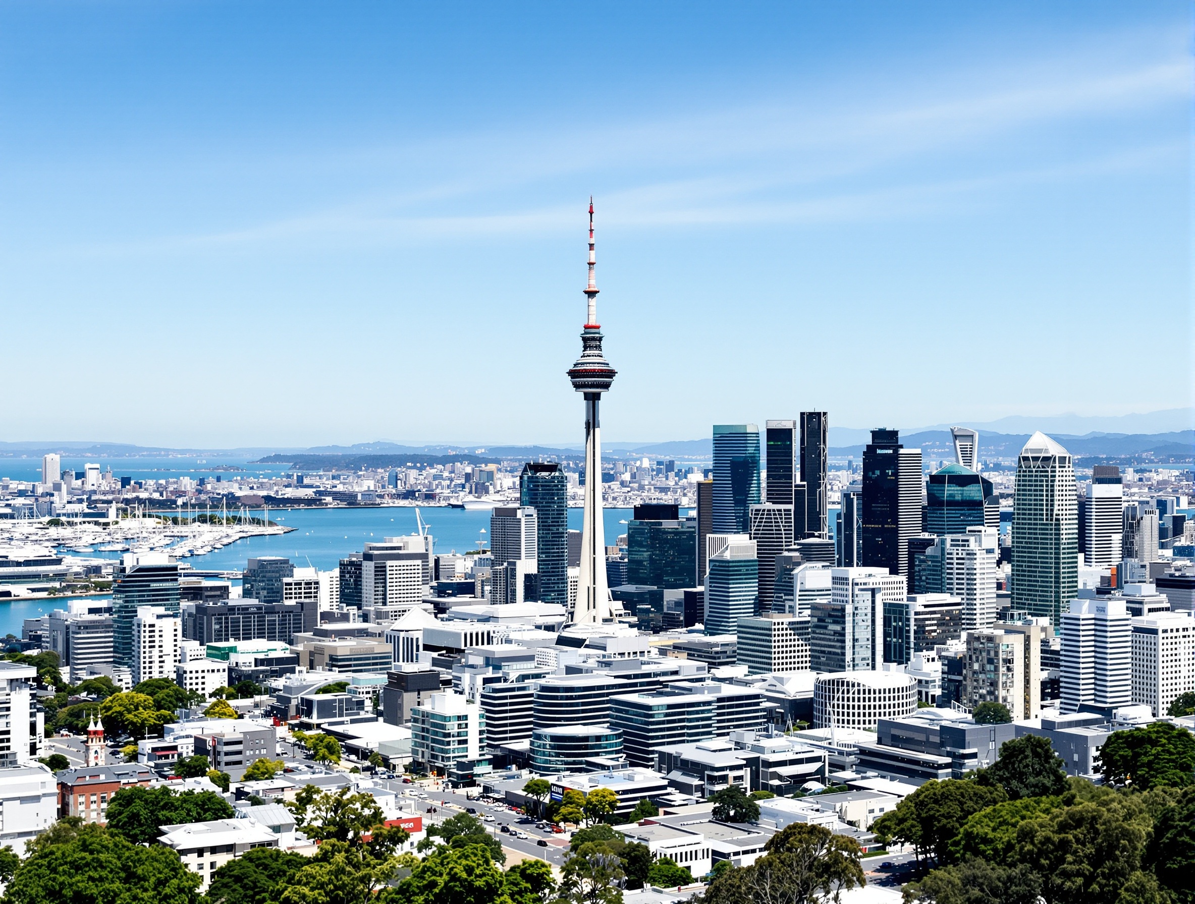 新西兰 New Zealand city skyline