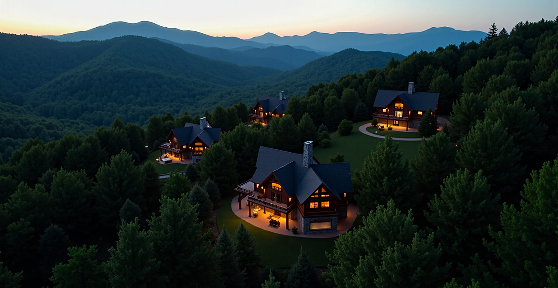 Cabins in Highlands NC nestled in the mountains