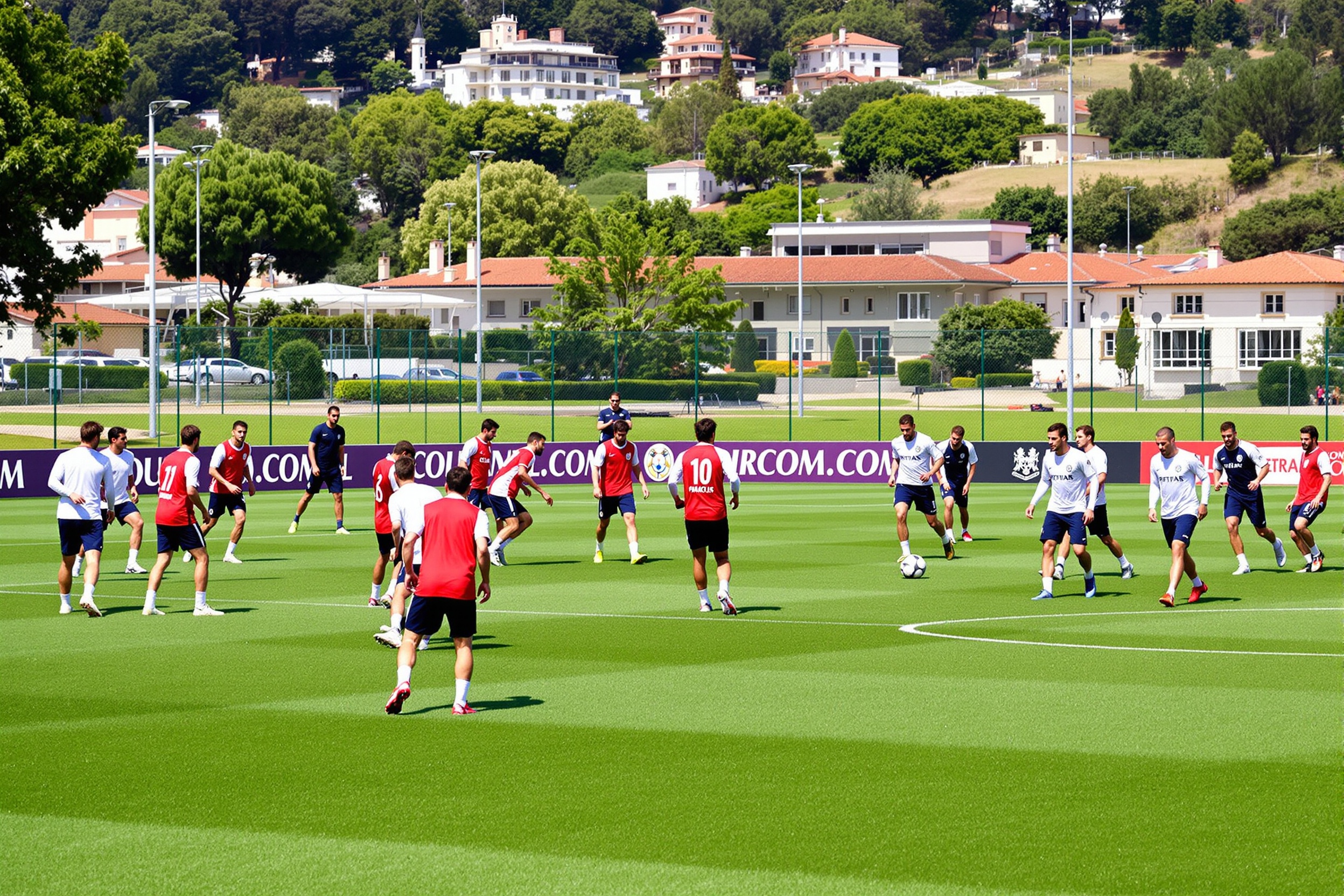 Professional football training at Benfica academy