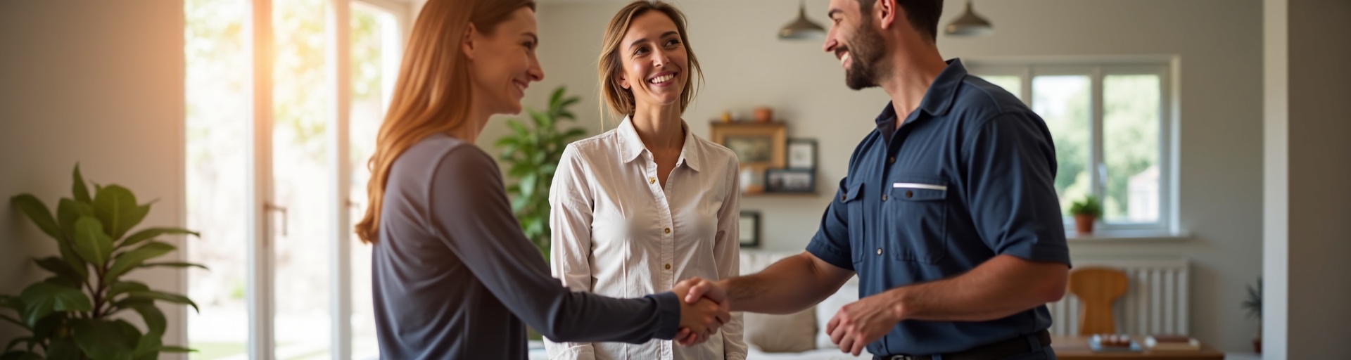 Zufriedene Kunden nach Wasserschaden-Sanierung durch Trockenhelfer GmbH
