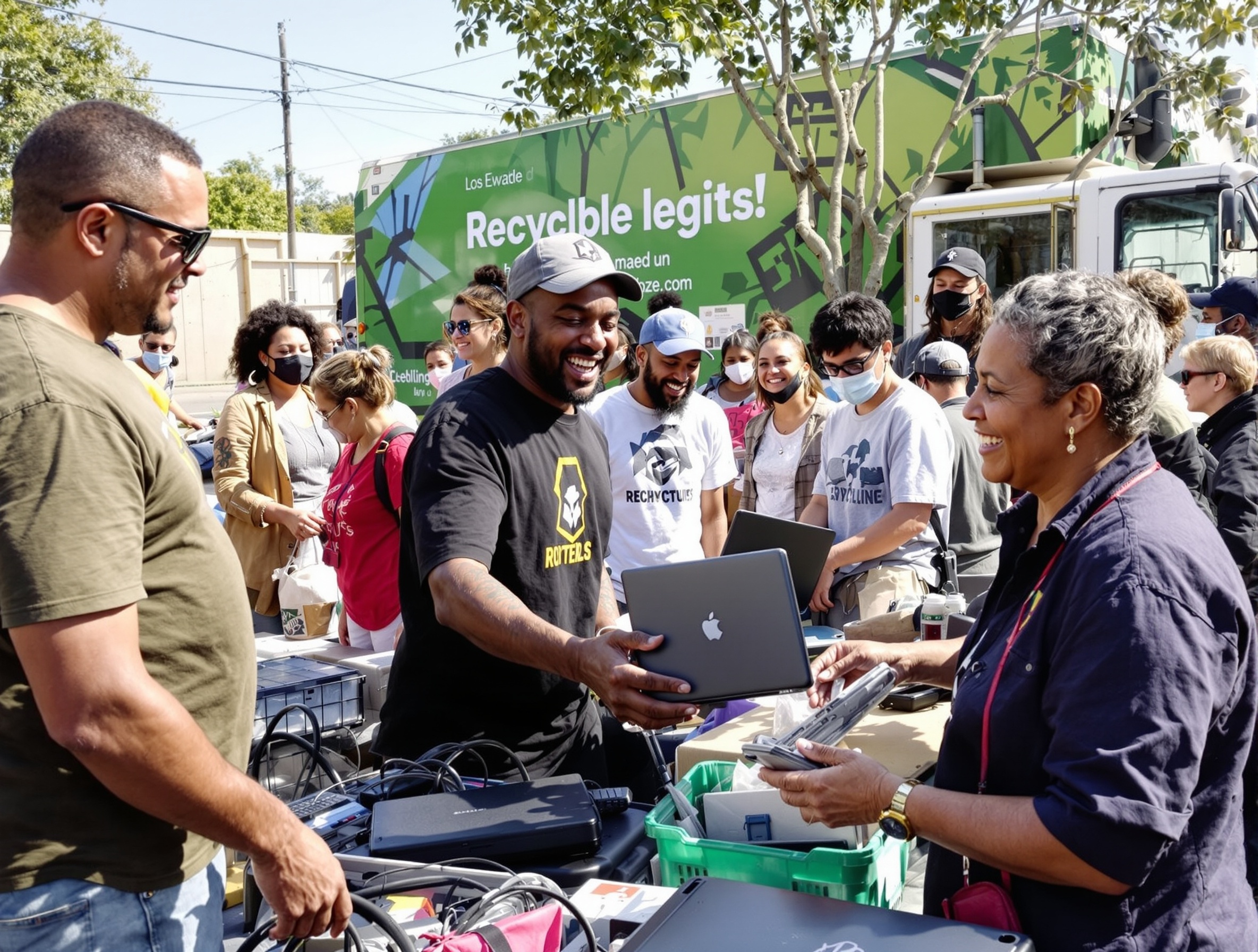 Community e-waste event helping bridge the digital divide in Los Angeles