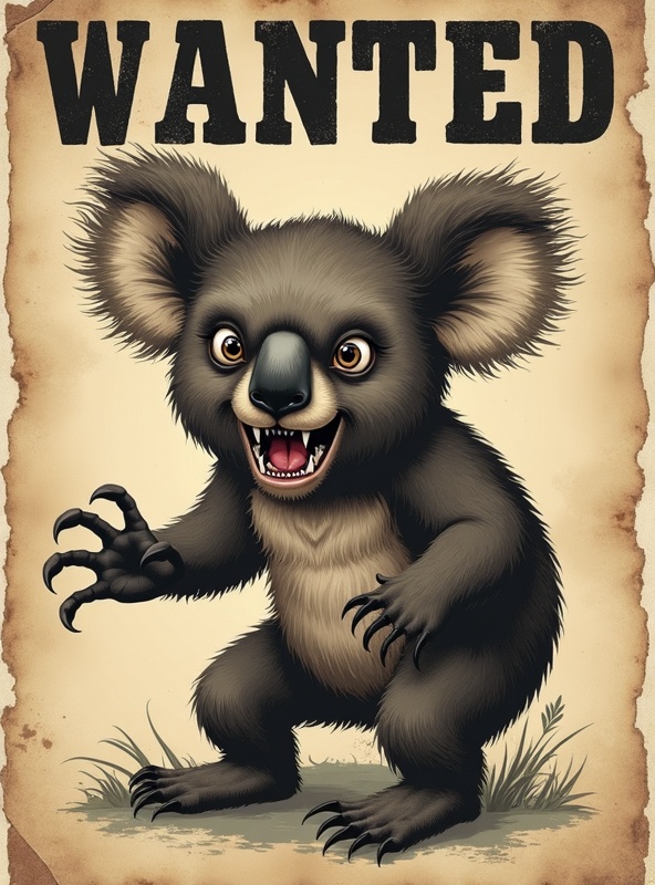 Drop Bear Wanted Poster