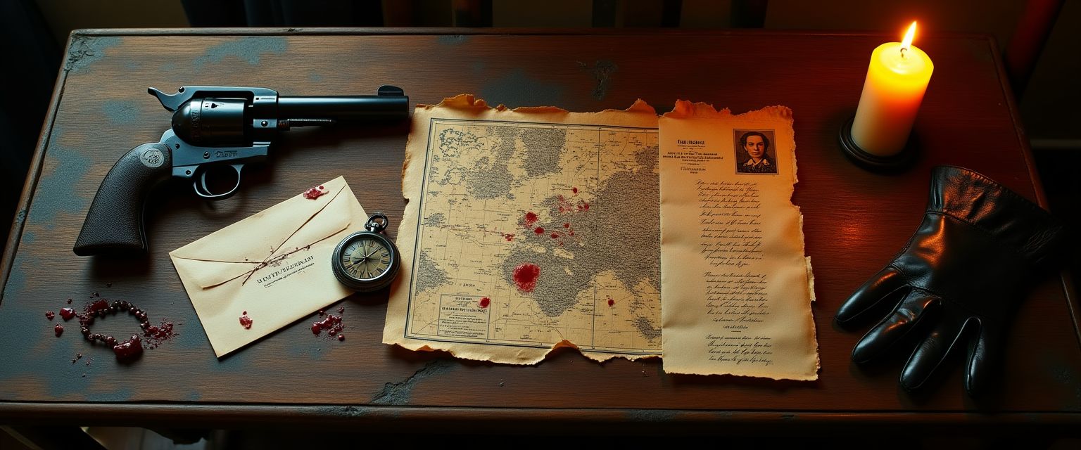 Crime scene evidence spread