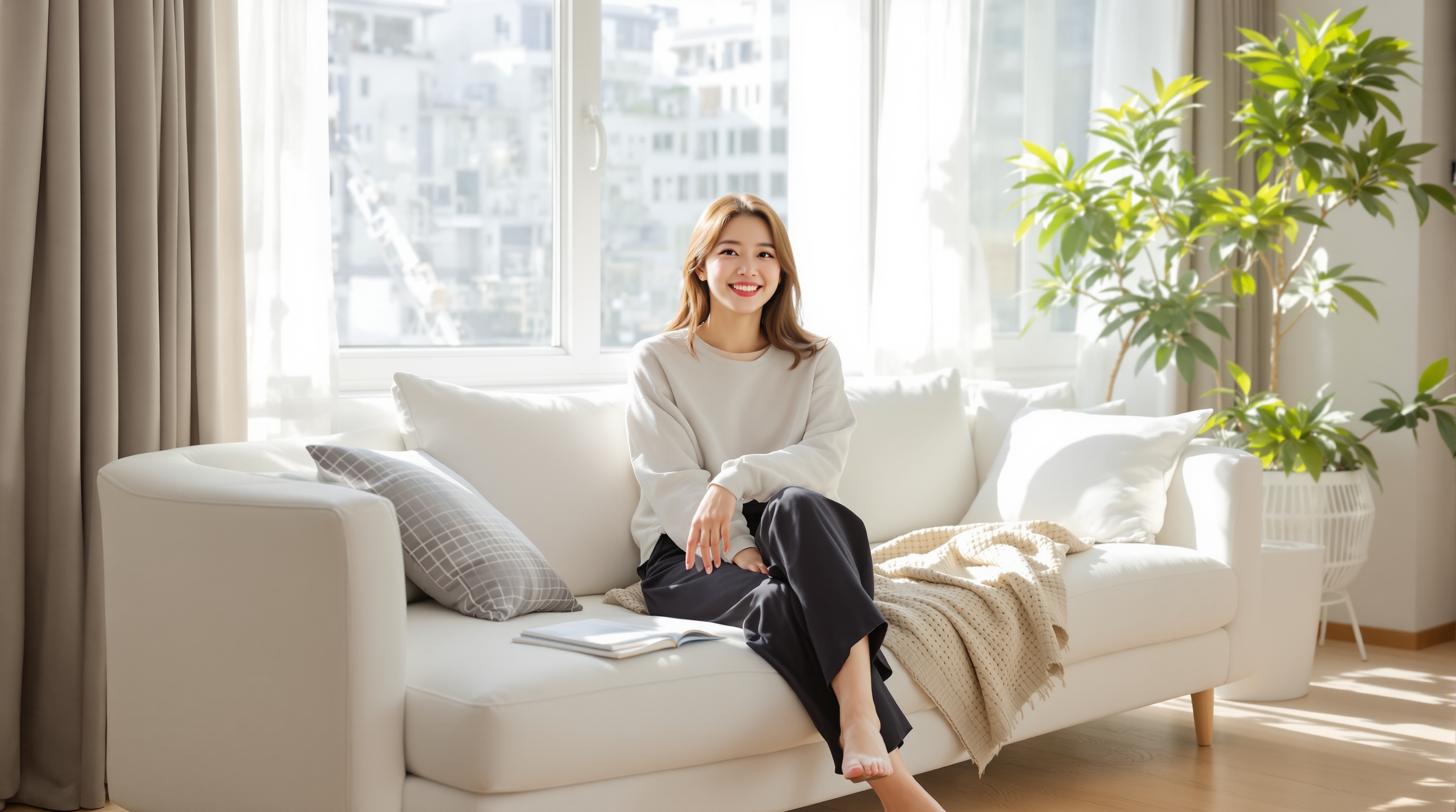 청소 후 만족스러운 고객