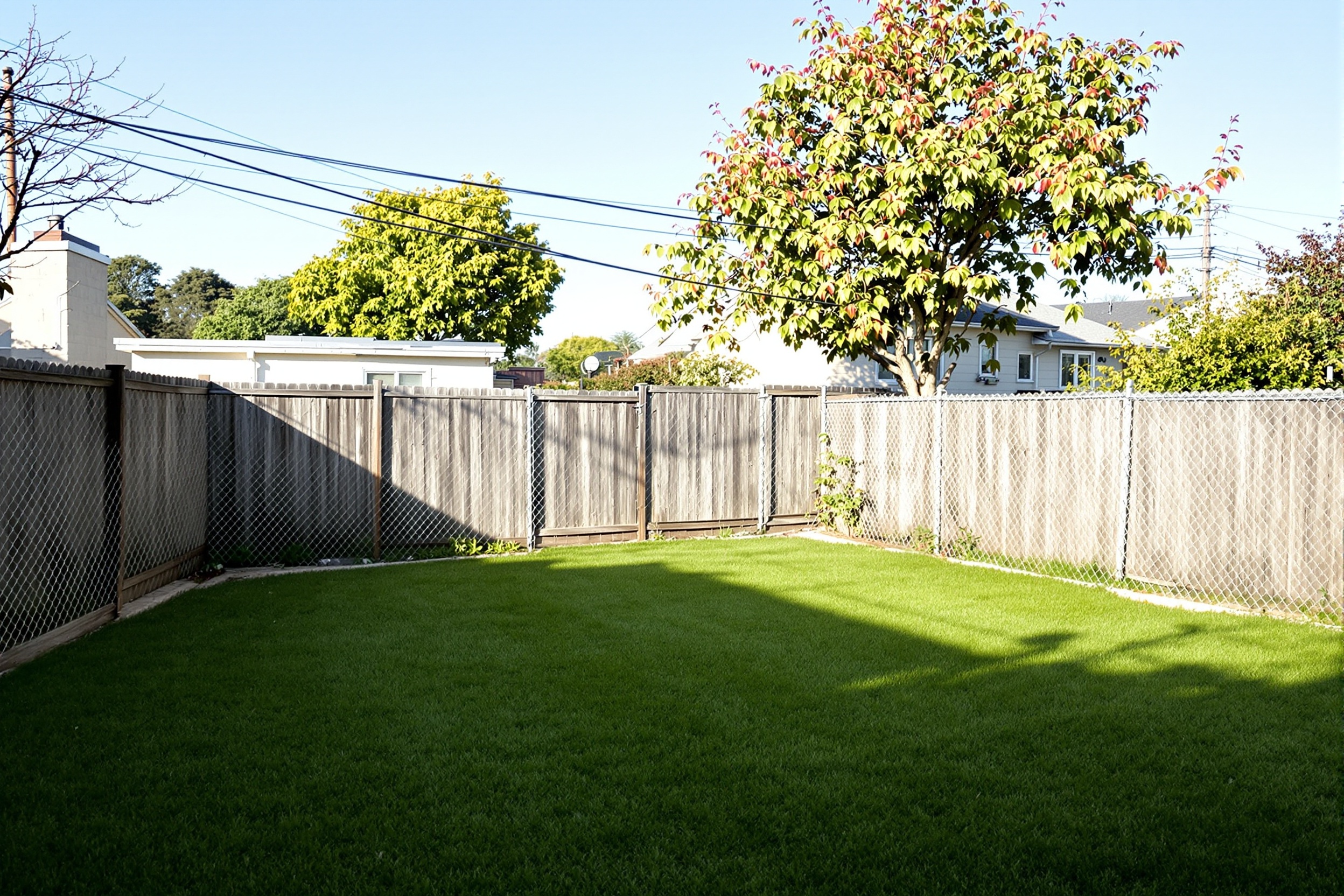 Plain grass yard