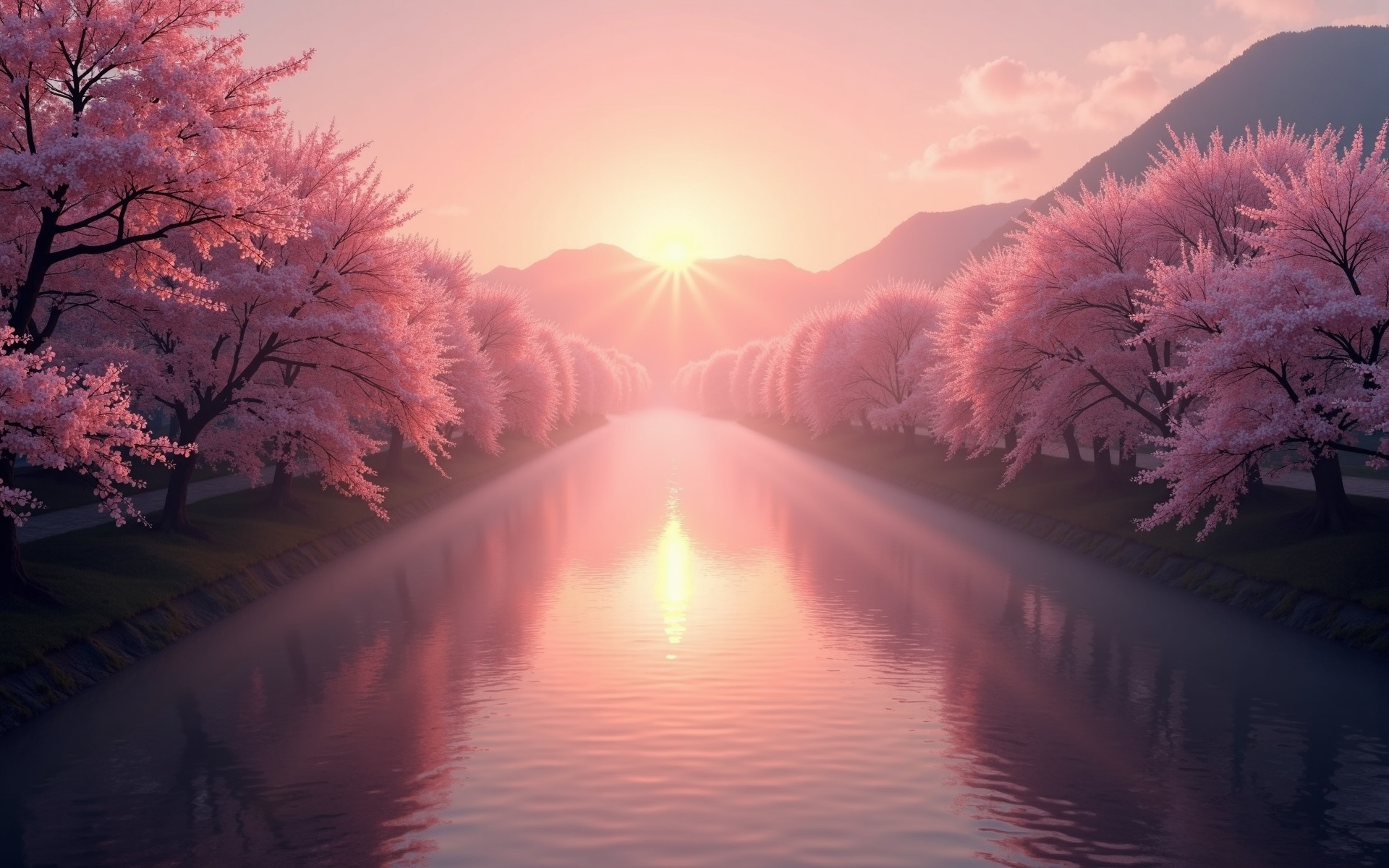 Cherry Blossoms at Sunrise