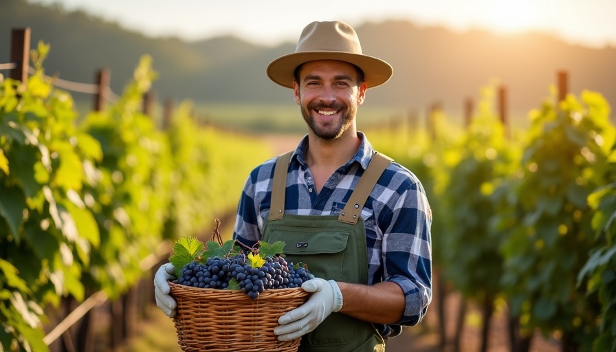 Friendly vineyard worker