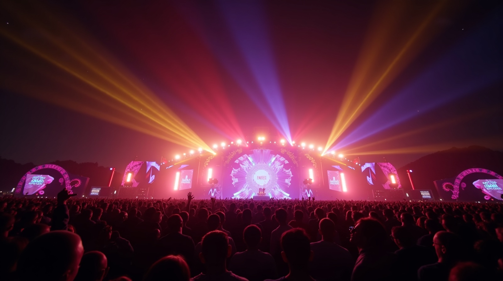 Music festival crowd