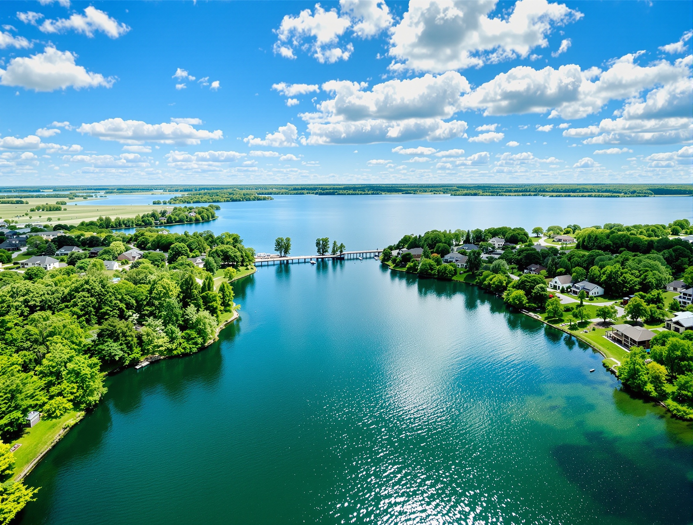 Big Green Lake aerial view