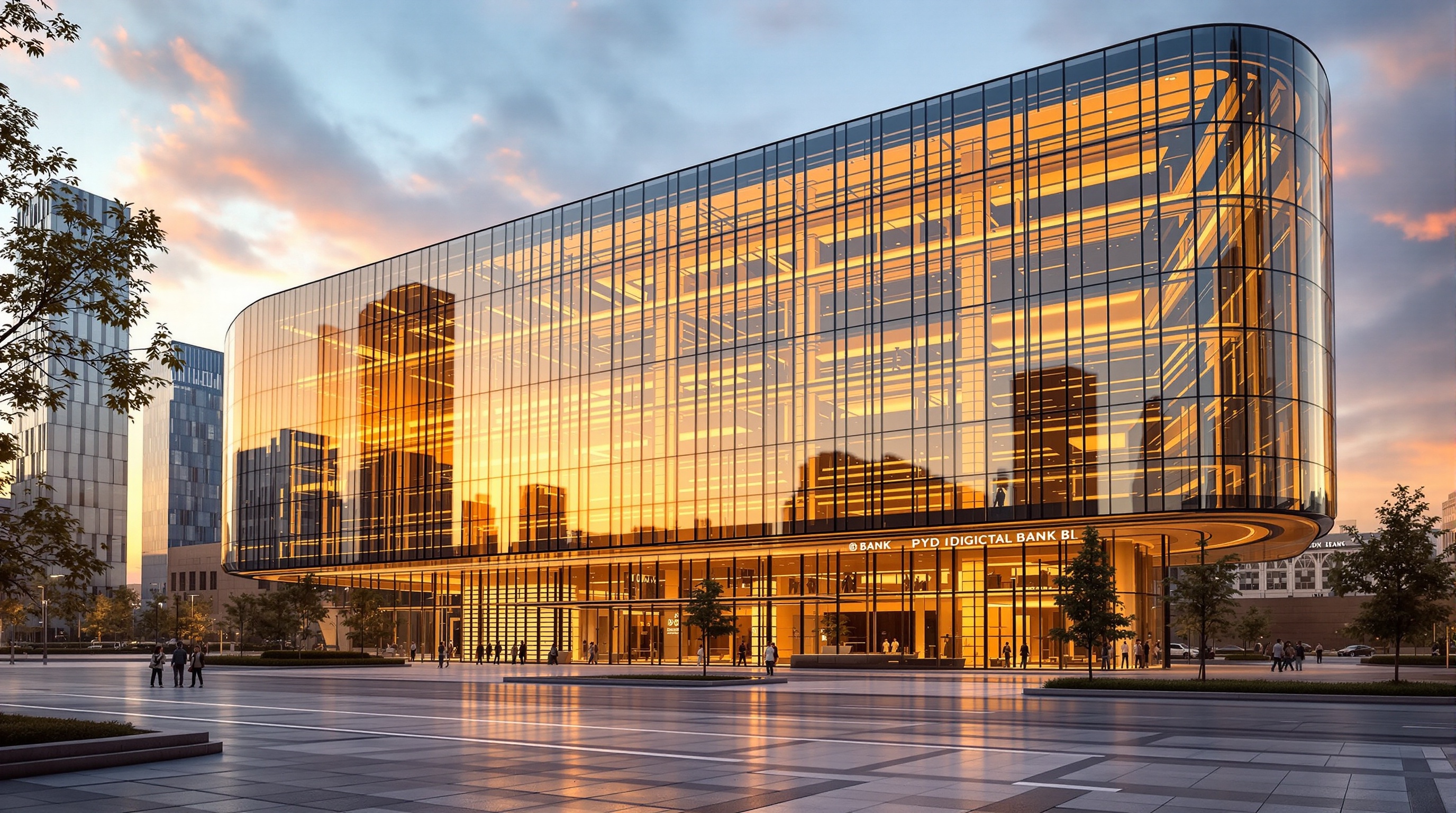 Modern digital bank headquarters representing banking transformation in Uzbekistan