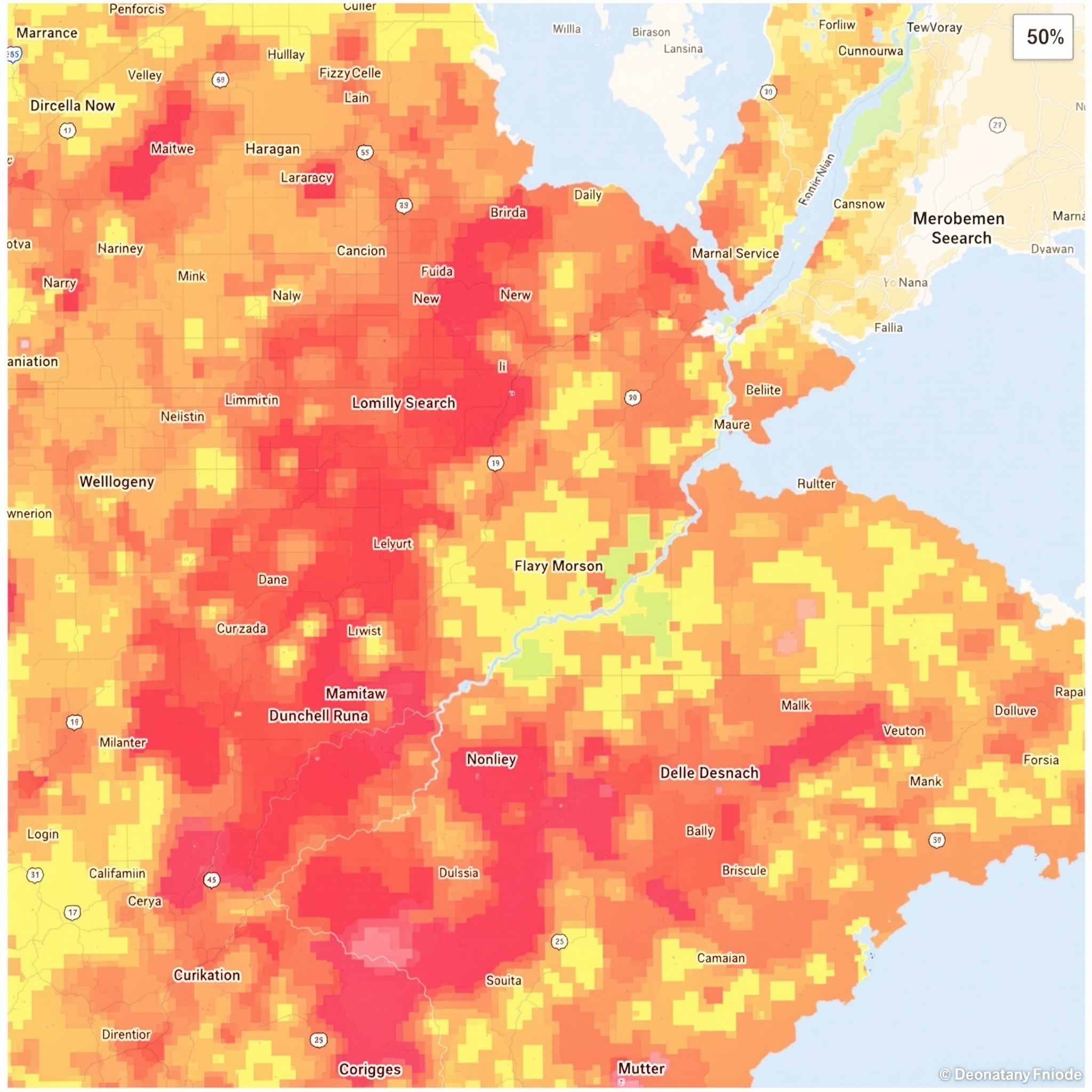 Before heatmap showing limited visibility
