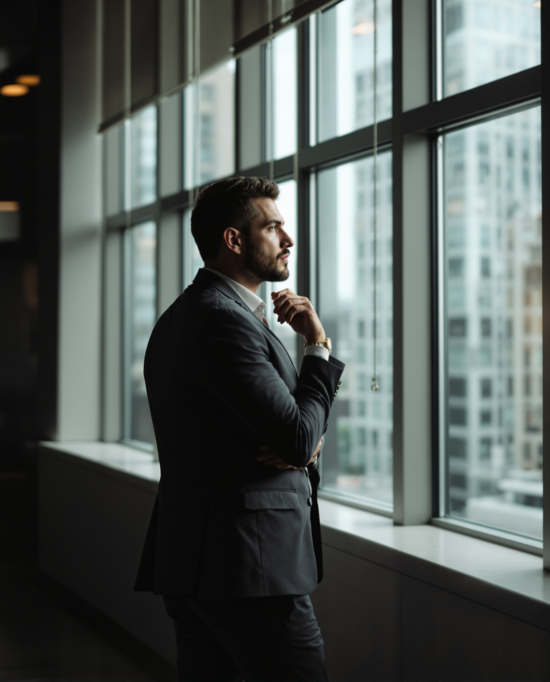 Professional contemplating recovery