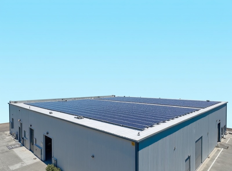 工場屋根平置き太陽光発電