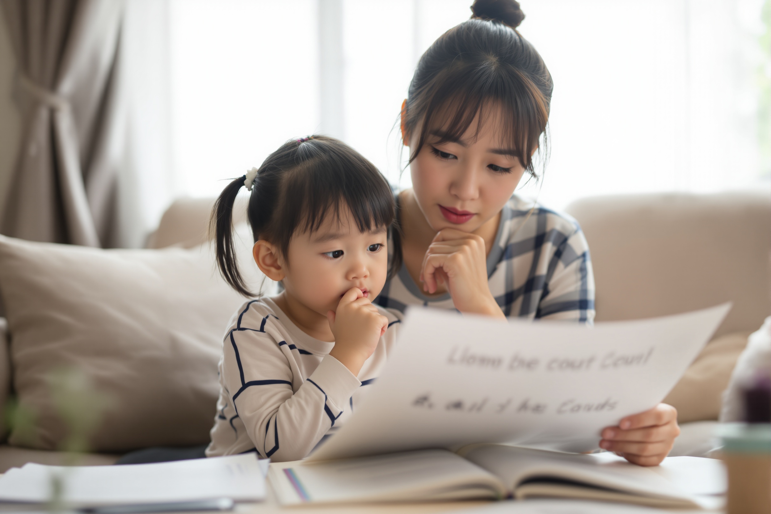 ミライコイングリッシュ英語教材を検討する日本人ママ