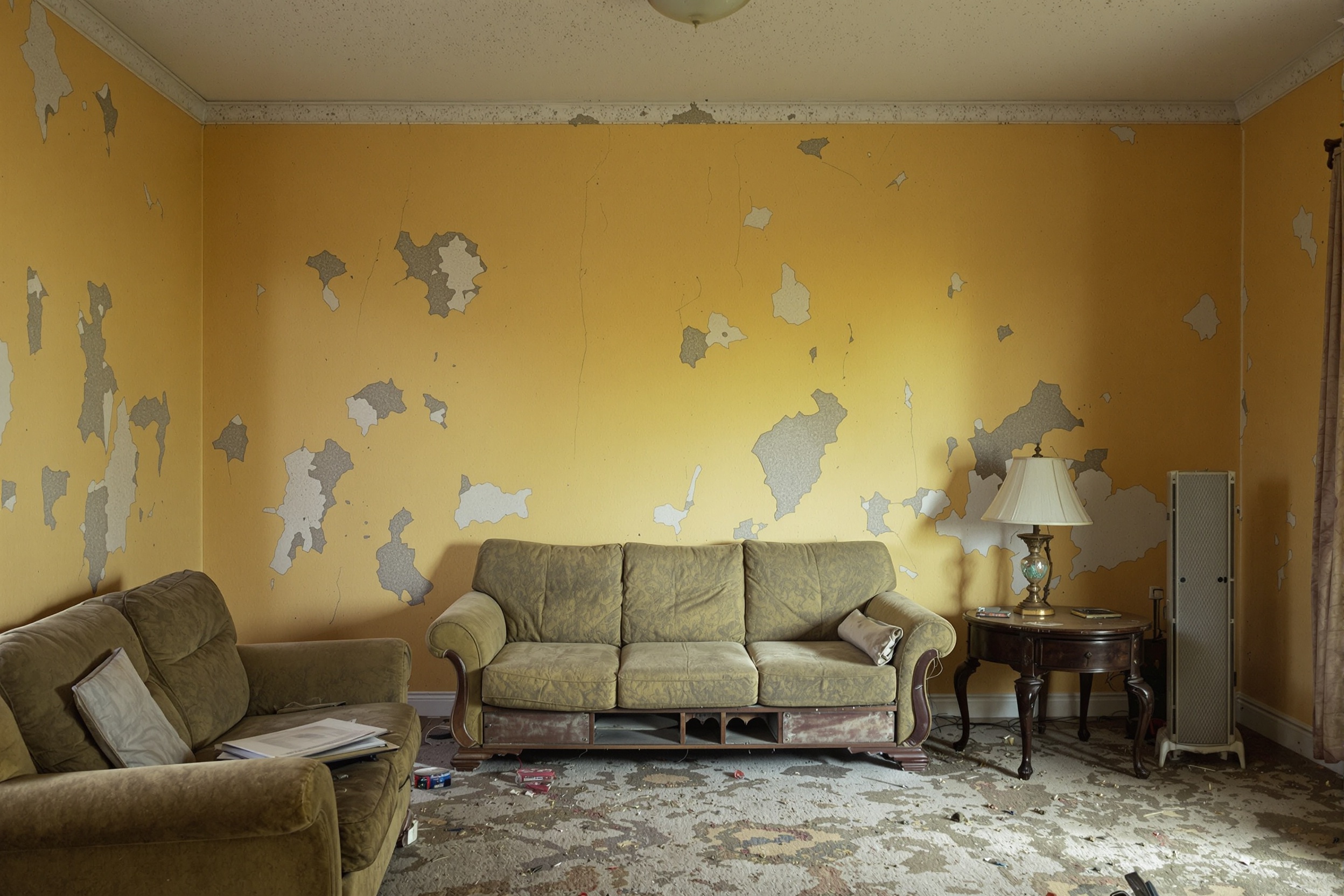 Living Room Interior before painting