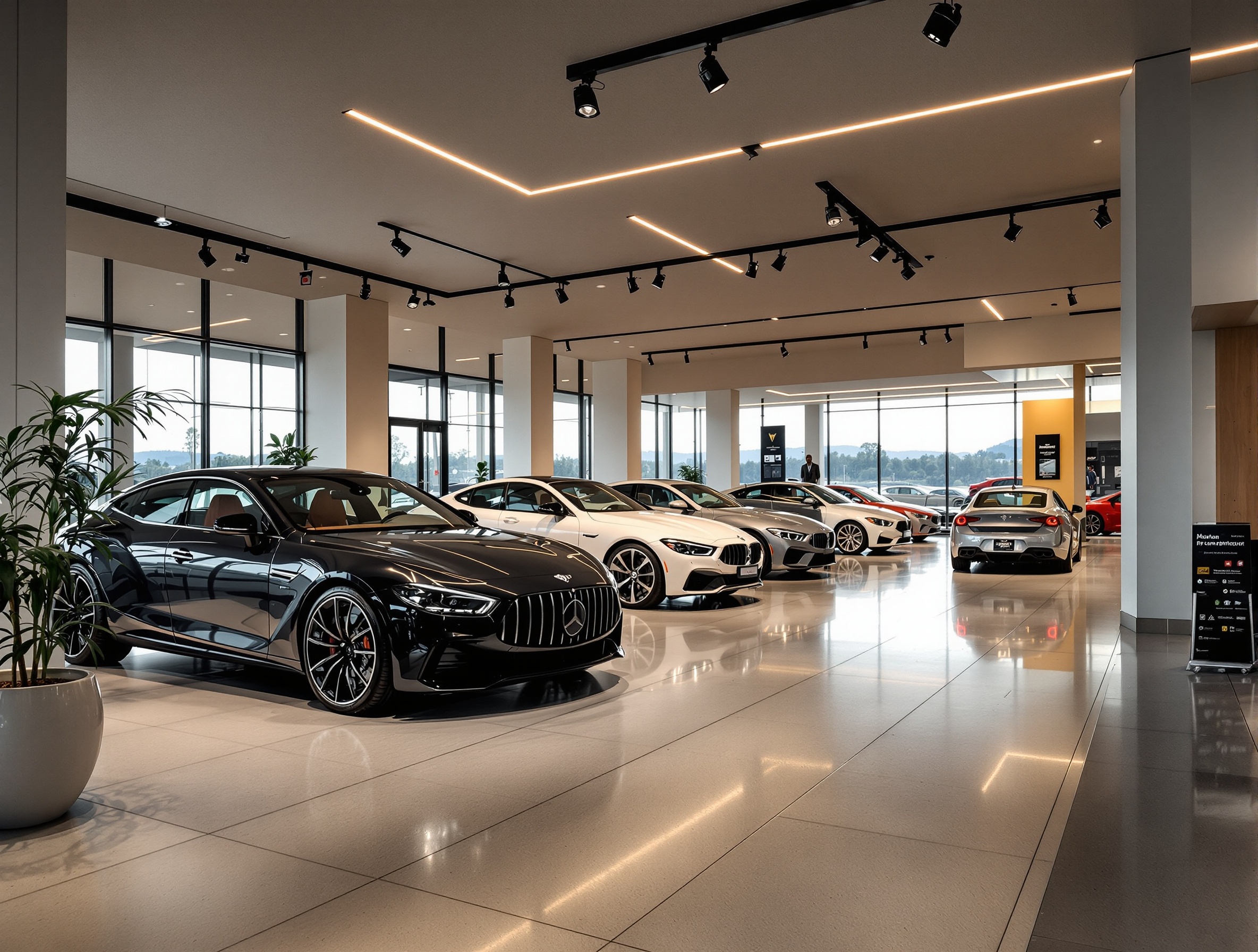Exotic luxury car showroom