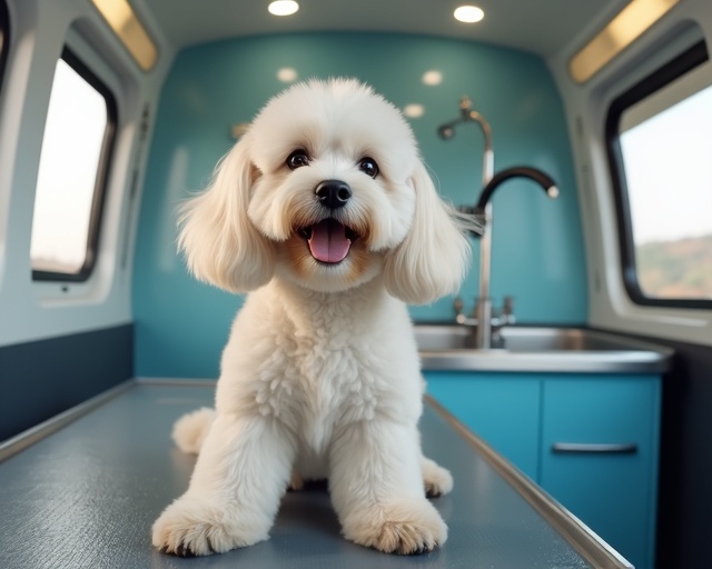 Monster Paws Grooming van interior