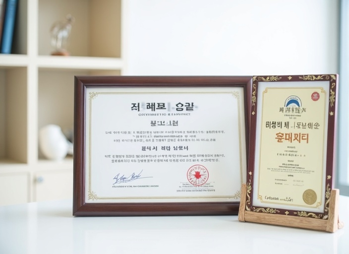 대한문신사중앙회 공식 자격증