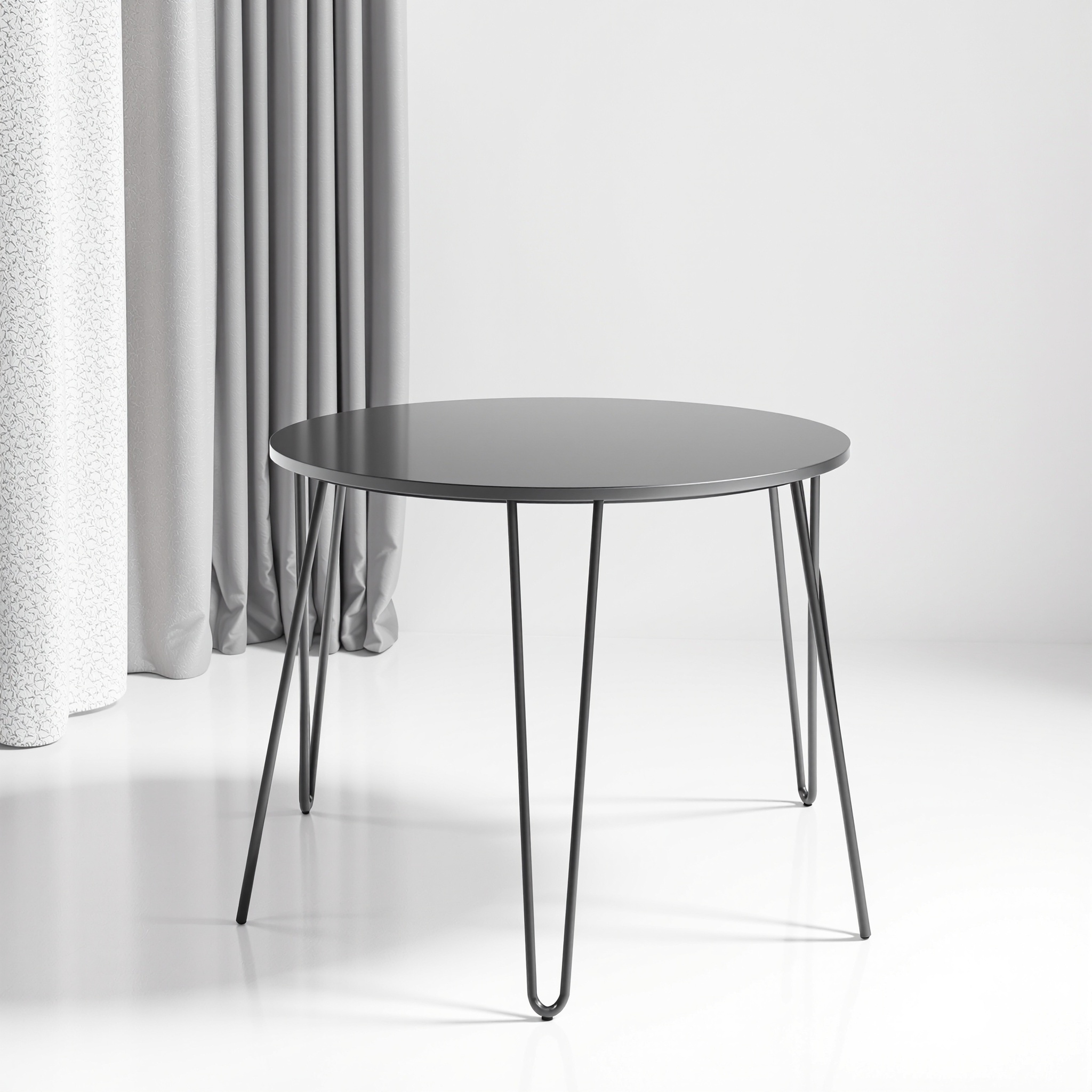 Black Round Dining Table 51"