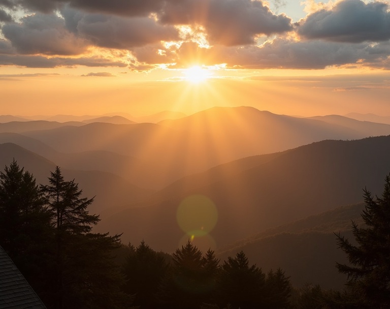 Blue Ridge Mountain views from a cabin in Highlands NC