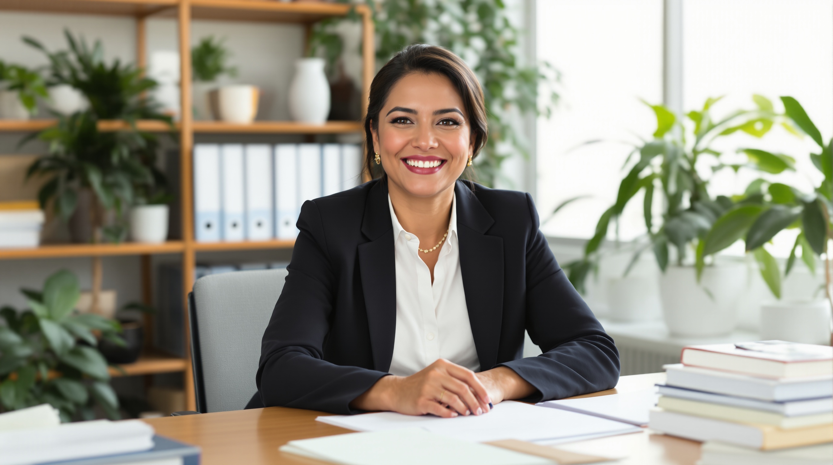 Lucía Medina en su oficina